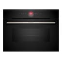 Bosch CBG7341B1 - Forno compatto da incasso, serie 8, 60 x 45 cm, prodotto in Germania, nero, antimacchia e autopulente, Air Fry, programmi automatici, touch screen colorato con anello di comando - 1