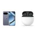 Google Pixel 10 Pro - Smartphone Android sbloccato con Gemini, sistema a tripla fotocamera posteriore, autonomia di oltre 24 ore e display Super Actua da 6,3" - Grigio argento, 256GB+Buds 2a - 1