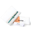 Asvine Penna stilografica in legno stabilizzato C2000 Numero 8 con pennino medio, grande, fatta a mano, modello unico, con confezione regalo e set da collezione - Oasis - 4