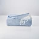 Moe Ridne Merino Wool blend Blanket for King Size Double Bed Light Blue, Large Wool Sofa Throw in Pacific Ocan Blue | Oeko-Tex Standard 100 certified | 55x79” 140 X 200cm - 1