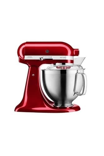 KitchenAid Artisan - Robot da cucina inclinabile - Impastatrice con 2 ciotole e 3 accessori in acciaio inox - 4,8 l - rosso mela