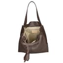 Gave Lux Borsa a Spalla in Vera Pelle Dollaro Donna Marrone Scuro Made in Italy Design Artigianale - 6