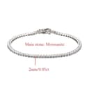 PVUVTNAHW Bracciale da Tennis da Donna con Catena in moissanite autentica da 2 mm e 0,03 carati, gioielleria raffinata, Argento Sterling 925(Moissanite_16cm) - 2