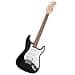 Squier by Fender Debut Collection HT HSS Stratocaster Electric Guitar, Laurel Fingerboard, White Pickguard, Black - 1