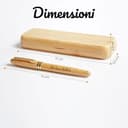 Astuccio in Legno di Bambù con Penna Stilografica Personalizzabile – Set con Incisione Personalizzata – Idea Regalo Uomo, Donna, Laurea, Compleanno, Aziendale (Astuccio Stilografica) - 4