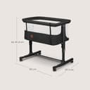 lionelo Aurora 3in1 Culla Co-sleeping e Lettino da viaggio per neonato bambini fino 9kg Regolabile in altezza e Inclinazione Parete aperta rete traspirata Materasso innovativo Zanzariera - 10