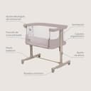 lionelo Aurora Cuna 3 en 1 hasta 9 kg, Cuna de colecho, Cama Mecedora, Ajuste de Altura e inclinación del colchón, 4 Ruedas con Freno, Colchón Ergonómico, Bolsa - 9