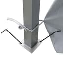 Outsunny Cenador para Jardín 3x4 m Pérgola de Jardín Gazebo con Doble Techo Paredes Laterales Resistente al Agua Carpa para Exterior Terraza Patio Gris - 8