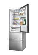 Haier 3D 60 Series 5 Freestanding Fridge Freezer with Water Dispenser, 3 Doors, Total No Frost, E Class, 357L Total Capacity, hOn App, AI & Wi-Fi Connected, Silver, 60x67x185 cm - HTW5618EWMG - 6