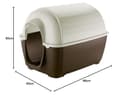 Ferplast Cuccia da Esterno per Cani Kenny 03 Casetta per Cani in Resina Termoplastica Resistente Urti e Raggi UV, Sistema di Drenaggio, Griglia per L'Aerazione, Smontabile, 60 X 89 X 60 cm - 4
