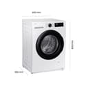 Samsung WW1BFG5U34AEEG Waschmaschine, 10 kg, EEK: A, AI Energy Mode, AI Ecobubble, SuperSpeed 39 Min., Hygiene-Dampfprogramm, WiFi, Weiß - 2