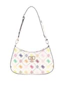 GUESS borsa a tracolla Emelie Logo Top Zip Shoulder Bag Multi Logo bianco - 1