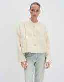 someday Damen Jacke | NISABEL Regular verkürzter Blouson aus Bouclé Soft Cream, 36 - 2