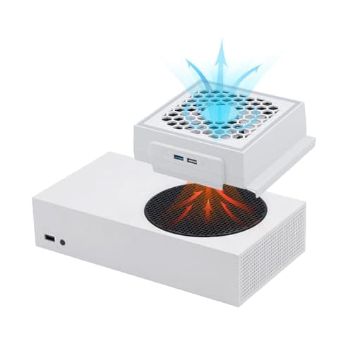 Mcbazel Ventilador para Xbox Series S, pantalla LED RGB, bajo ruido, 2 puertos USB adicionales, 3 niveles de velocidad ajustable, ventilador externo solo para consola Xbox Series S