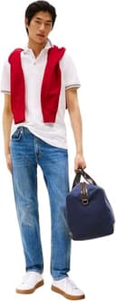 Tommy Hilfiger Men Tipped Slim FIT Polo MW0MW37346 S/S Polo, White, S - 5