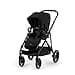 CYBEX Cochecito dorado GAZELLE S, Desde el nacimiento hasta los 4 años aprox., Máx. 22 kg (modo individual) / 2x 22 kg (modo Dúo), Sistema todo en 1 con 20+ configuraciones, Moon Black - 1