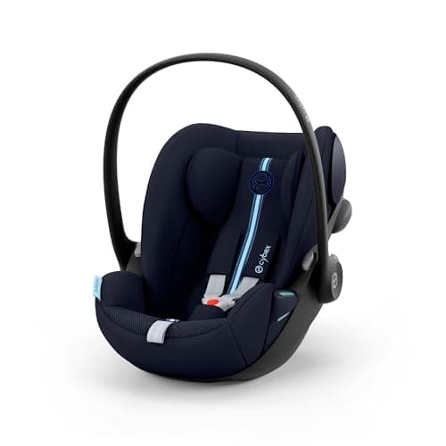 CYBEX Gold Babyschale Cloud G i-Size Plus, Inkl. Neugeboreneneinlage, Ab Geburt bis ca. 24 Monate, Für Kinder ab 40 cm bis 87 cm, Max. 13 kg, Ocean Blue