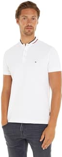 Tommy Hilfiger Maglietta Polo Maniche Corte Uomo Regular Fit, Bianco (White), S - 1
