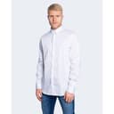 Armani Exchange Long Sleeve Stretch Cotton-Satin Button Up, Camicia, - 3