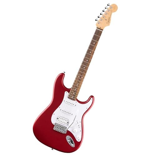 Fender Squier Debut Series HSS Stratocaster Chitarra Elettrica, Chitarra per Principianti, con garanzia di 2 anni, Raso Rosso Dakota