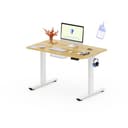 FLEXISPOT 100X60cm Escritorio Elevable Eléctrico con Tablero Entero, Standing Desk, Mesa Elevable Escritorio de Elevable con 4 Opciones de Memoria Inteligente para Oficina y Hogar(Arce) - 1