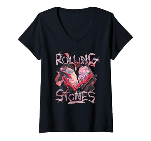 Donna Ufficiale The Rolling Stones Exclusive Hackney Diamonds Maglietta con Collo a V