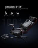 AutoFull M6 Pro 2.0 Sedia Gaming Ergonomica | Prima Sedia da Gaming al Mondo Riscaldata e Ventilata, Gaming Chair con Supporto Lombare Regolabilee, Braccioli 6D, Poggiatesta 3D e Poggiapiedi (Nero) - 8