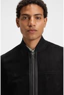 BOSS Ropa exterior de piel Johice para hombre, 001negro, 52 - 5