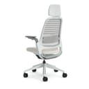 Steelcase Silla de Oficina ergonómica Serie 1 con Soporte Lumbar LiveBack, reposabrazos 4D, reposacabezas Ajustable, Gaviota 66 x 64 x 114 Pulgadas - 4