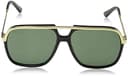 Gucci Unisex - Adulto GG0200S 001 Occhiali da sole, Nero (1/Green), 57 - 2