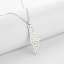 Prodotti per Ragazze Argento Sterling 925 da Uomo, Ciondolo con Mappa Gioielli Arabi africani, per Donne, Collana Palestina in Oro s - 4