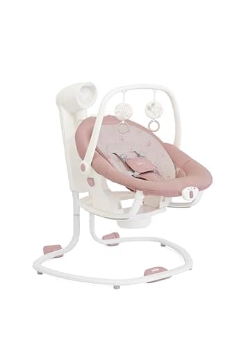 Joie Serina 2-in-1 Baby Pomper, Afneembare Wipstoel, 6 Schommelsnelheden, 3 Leagues, Speelboog - Vanaf geboorte tot 6 Maanden (0-9 kg), Cosmo Lola