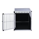Home Deluxe - Hundetransportbox Alu SKITO - L - 90 x 65 x 69 cm - Farbe: Silber/Schwarz - Material: MDF Platten, Aluminium I Hundetransportbox Transportlösung Alu-MDF-Material Tierfreundlich - 6