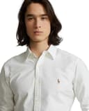 POLO RALPH LAUREN Men's Long Sleeve Slim Fit Oxford Button Down Shirt, Basic White., XXL - 3