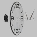 Giallobus - Reloj Premium - Simple Relief - Madera de MDF - Premium 30x30‎‎cm - n.12 White Cement - Artesano Made in Italy - Silencioso - Idea de Regalo - Doble Nivel Moderno - 5