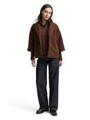 Tom Tailor Damen Bouclé Cape Jacke im 2-in-1-Look - 4