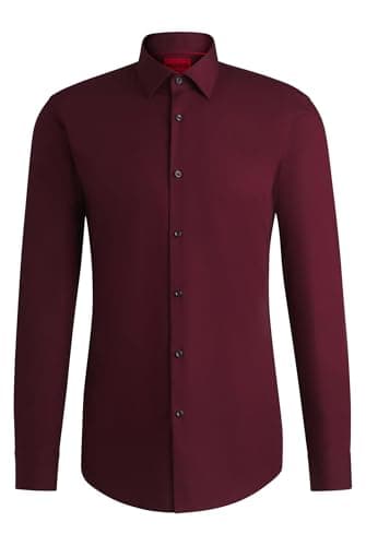 HUGO Mens Kenno Slim-fit Business Shirt in Cotton poplin