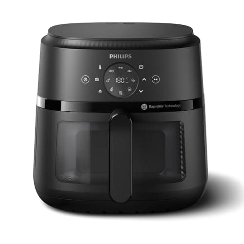 Philips Airfryer 2000 Series – Freidora Clásica 6,2L con Ventana, Tecnología RapidAir, 13 Modos de Cocinado, 90% Menos Grasa, Fácil Limpieza, Pantalla Táctil, Ahorro Energético (NA230/00)
