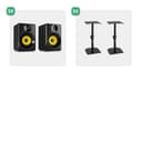 Vonyx SMN50B monitores Estudio Activos 140W + Soportes Mesa SMS10 | Altura Regulable, Sonido Profesional, Control de ecualización, Set Ideal para Home Studio y DJ - 2