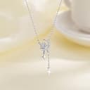 HinDaLi Collana Donna Ciondolo Luna e Stelle Collana in Argento 925 per Donna Bambina Ragazza Pendente Luna Crescente Zirconi Pendente Stella Cristalli Brillantini Gioielli - 3