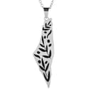 Prodotti per Ragazze Argento Sterling 925 da Uomo, Ciondolo con Mappa Gioielli Arabi africani, per Donne, Collana Palestina in Oro s - 3