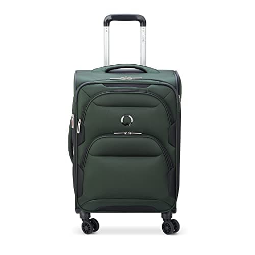 DELSEY Paris Sky Max 2.0 Softside Bagaglio Espandibile con Ruote Spinner, Verde, Checked-Medium, 24 Inch, Sky Max 2.0 Softside Bagaglio Espandibile Con Ruote Spinner