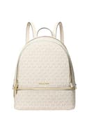 Michael Kors Rhea Medium Signature Logo Backpack Light Cream Multi - 1