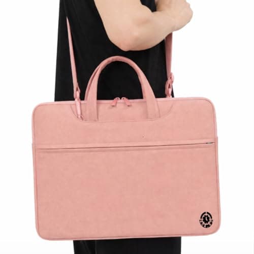 Pink Stylish Laptop Briefcase 15-16 Inch ONLY MacBook Pro 15 16 M1 M2 M3 Pro Max Dell XPS 15 Inspiron HP Spectre x360 Victus Lenovo Legion IdeaPad ASUS VivoBook ZenBook Pro Acer Aspire Women