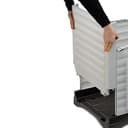 Ferplast Caseta Perros Exterior DOGVILLA 50, Caseta Perro, Casa para Perros, Base Drenante, Base Aislante, Techo Desmontable, Rejilla de Ventilación, Plástico Reciclado, 43 x 48 x h 44 cm - 3