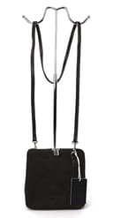 Lusso in pelle Genuine Italian Suede Front & Leather Back Handbag Crossbody Shoulder Bag with Detachable Strap (Chocolate) - 7