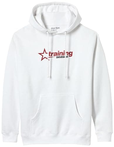 Sony Dua Lipa Official Merch Training Season Hoodie Felpa con Cappuccio, Bianco, XXL Unisex-Adulto