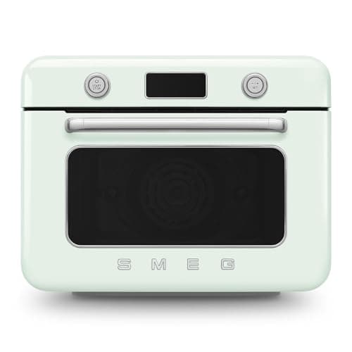Smeg, COF01PGEU, Dampf-Kombibackofen, 10 Kochfunktionen, 33 automatische Rezepte, abnehmbarer Tank, Dampfgaren, Entkalkungsfunktion, 1800 W Leistung, Pastellgrün