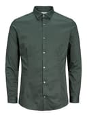 JACK & JONES Herren Freizeit Hemd JJPRPARMA Slim Fit Weiss Blau Schwarz XS-XXL, Größe:XS, Farbe:White SUPER Slim 12097662 - 8