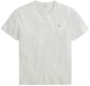 POLO RALPH LAUREN Men's Custom Slim Fit Multicolored Pony V Neck Tee Shirt, Grey, XXL - 1